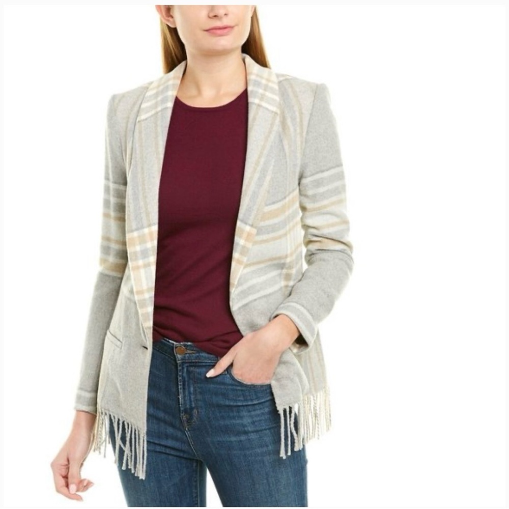 DREW Prince Wool-Blend Blazer With Tassel Accents
